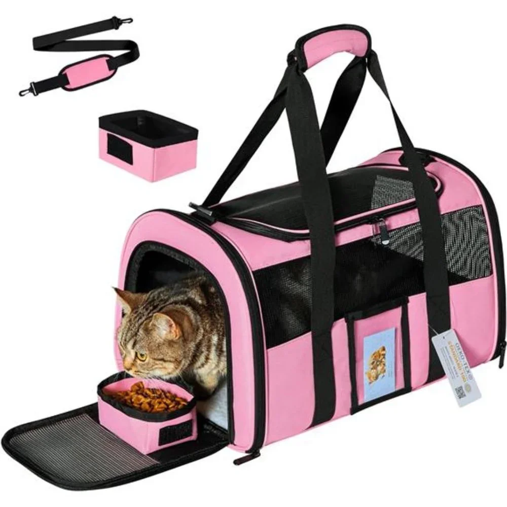 Cat Carrier, Dog Pet Carrier Airline Approved for Cat,Small Dogs,Kitten,Carriers